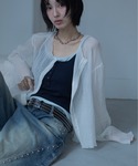 ブラウス シャツ 夏 ワッシャー加工クルーシア...の詳細画像5