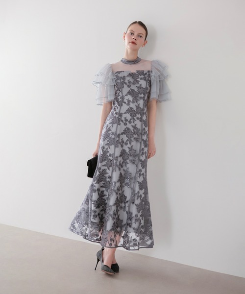 LEJA グレー スパンコール パーティードレス　美品 Leja（レジャ） パーティードレス ドレス 「LEJA」スパンコール