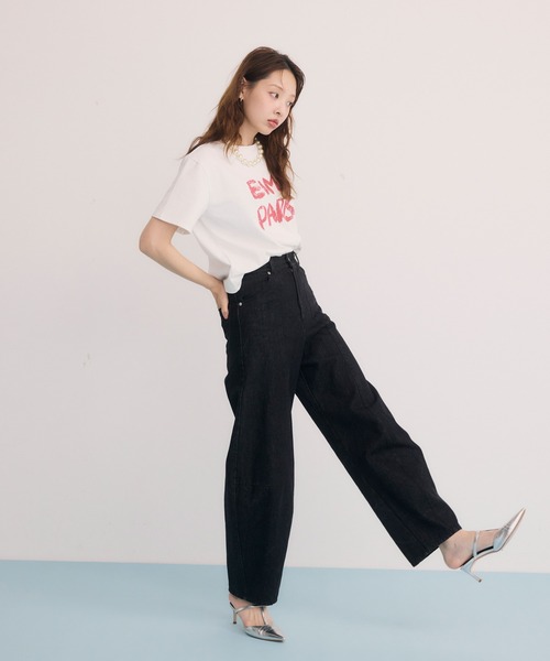 EIMY ISTOIRE（エイミーイストワール） 半袖Tシャツ F ブラック