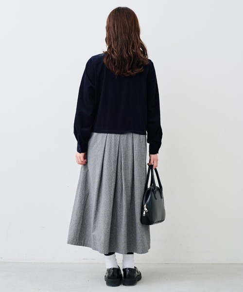「Sunny clouds」 長袖ワンピース M ネイビー レディース_画像8