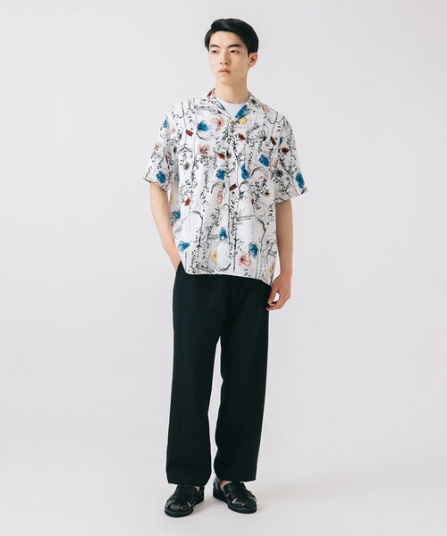 「BEAMS HEART」 半袖シャツ MEDIUM ホワイト系その他 メンズ_画像3