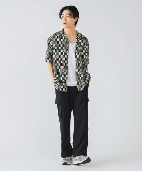 「BEAMS HEART」 半袖シャツ MEDIUM ホワイト系その他 メンズ_画像9