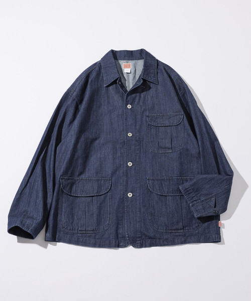 「HINSON」 デニムジャケット MEDIUM ネイビー メンズ_画像2