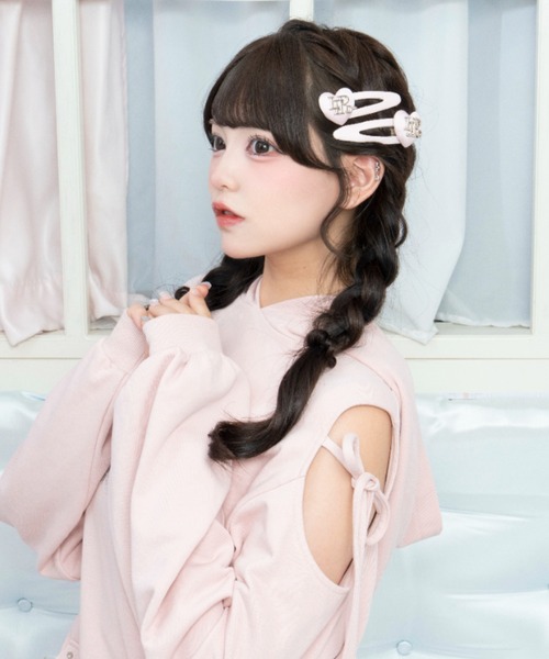LAFARY（ラファリー） ヘアピン サテンハートヘアピン : ZOZOTOWN