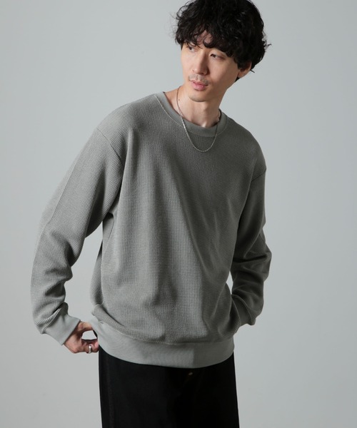 「NANO universe」 長袖Tシャツ M グレー メンズ_画像2