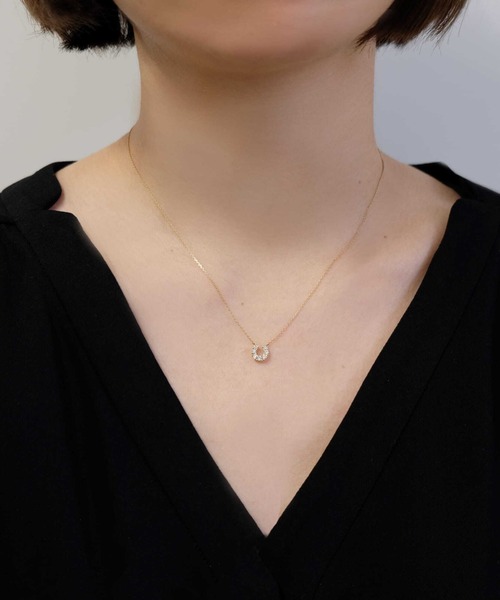 VENDOME AOYAMA ネックレス K18YG ダイヤモンド ホースシュー  