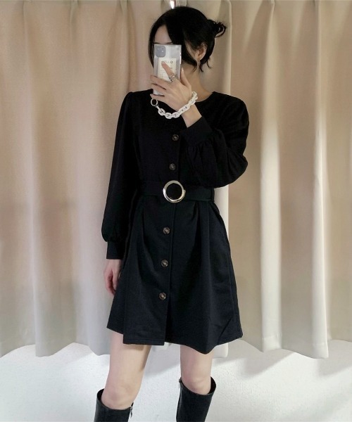 ワンピース ボリューム袖ウエストベルトワンピース Zozotown Paypayモール店 通販 Paypayモール