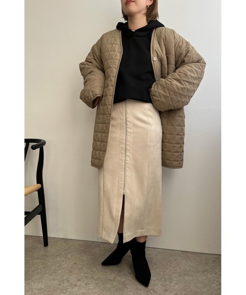 palm RICHE（ポームリシュ） リバーシブルキルティングボアコート