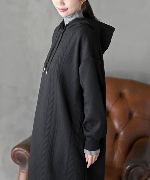 r・p・s(アールピーエス) ワンピース ケーブル柄パーカーワンピース r・p・s(アールピーエス) ワンピース ケーブル柄パーカーワンピース