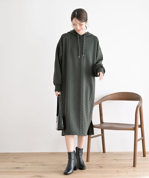 r・p・s ワンピース ケーブル柄パーカーワンピース : ZOZOTOWN Yahoo