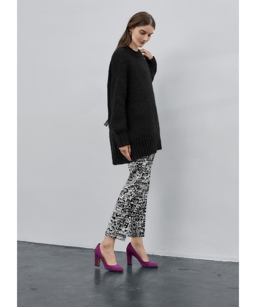 パンツ 【LUXE】ジャガード2トーンシティ柄タックパンツ LUXE STYLE ポリエステル