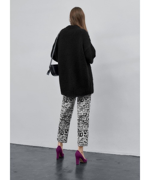 パンツ 【LUXE】ジャガード2トーンシティ柄タックパンツ LUXE STYLE ポリエステル