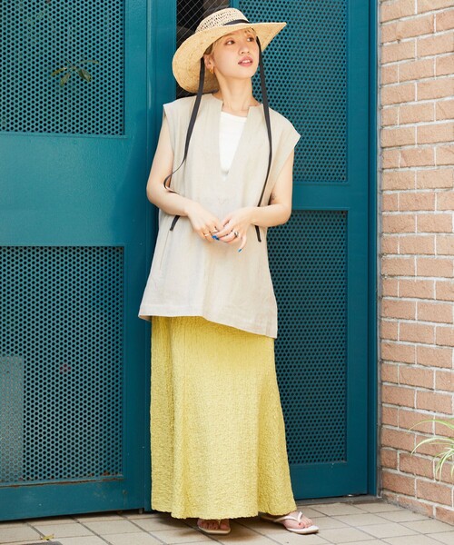 FREAK'S STORE ベスト ジレ 「限定展開」リネンレーヨン