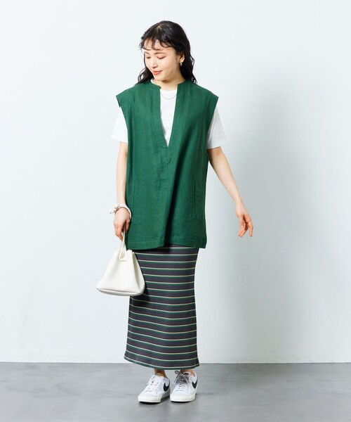 FREAK'S STORE ベスト ジレ 「限定展開」リネンレーヨン