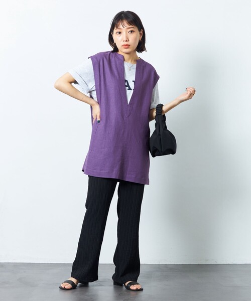 FREAK'S STORE ベスト ジレ 「限定展開」リネンレーヨン