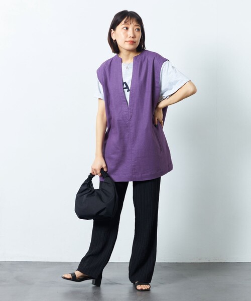 FREAK'S STORE ベスト ジレ 「限定展開」リネンレーヨン