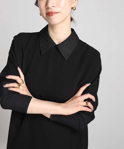 美品♡ワンピース ドレス IENA room no8 VERMEIL par iena ワンピース 「Room no.8 BLACK/ルームエイト