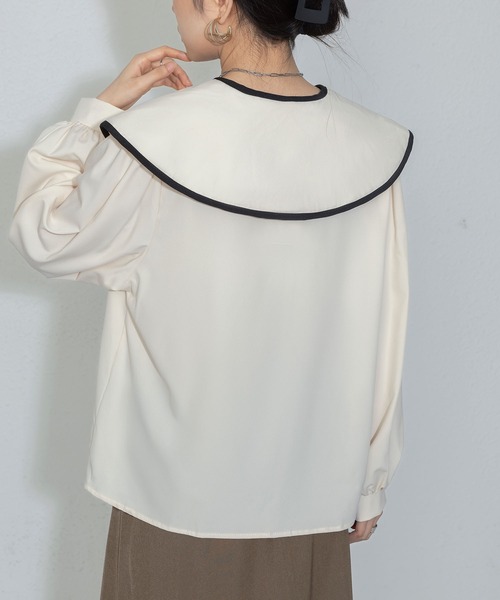 MAISON DE THERESE（メゾン ド テレーズ） ブラウス シャツ バイカラー