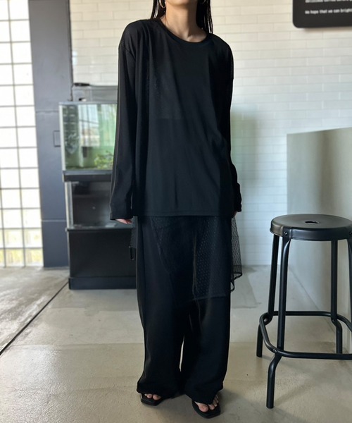 Kotoe tシャツ ビッグシルエット シースルートップス レディース