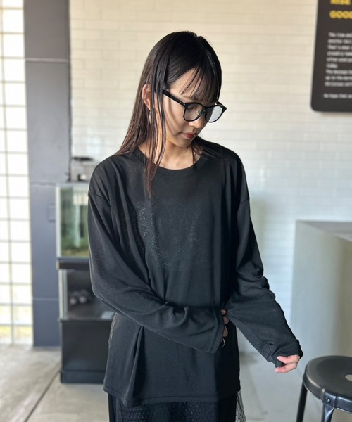 Kotoe tシャツ ビッグシルエット シースルートップス レディース