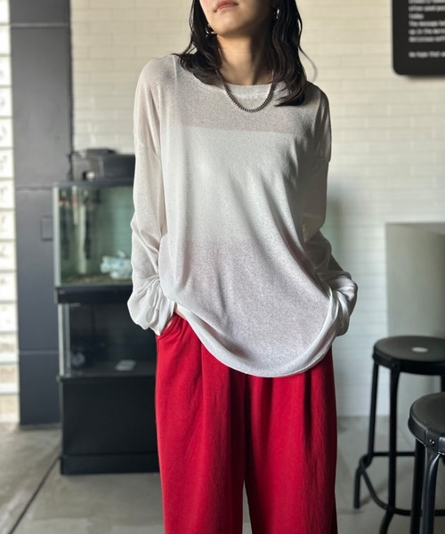 トップス koto Kotoe tシャツ ビッグシルエット シースルートップス レディース