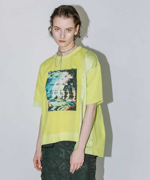 AULA AILA（アウラ アイラ） tシャツ オーシャンフォトプリントTシャツ