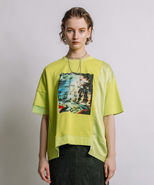 AULA AILA（アウラ アイラ） tシャツ オーシャンフォトプリントTシャツ