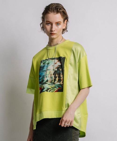 AULA AILA（アウラ アイラ） tシャツ オーシャンフォトプリントTシャツ