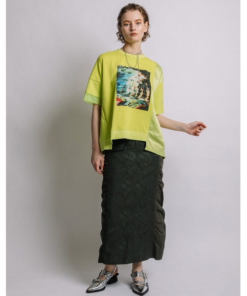 AULA AILA（アウラ アイラ） tシャツ オーシャンフォトプリントTシャツ