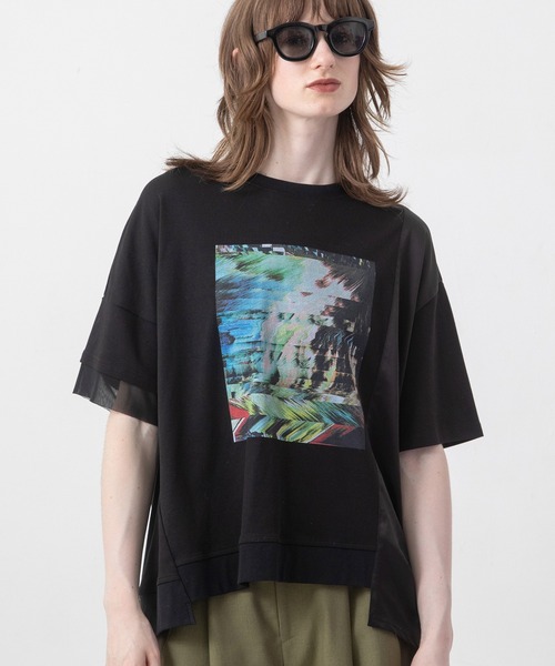 AULA AILA（アウラ アイラ） tシャツ オーシャンフォトプリントTシャツ