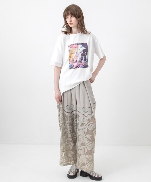 AULA AILA（アウラ アイラ） tシャツ オーシャンフォトプリントTシャツ