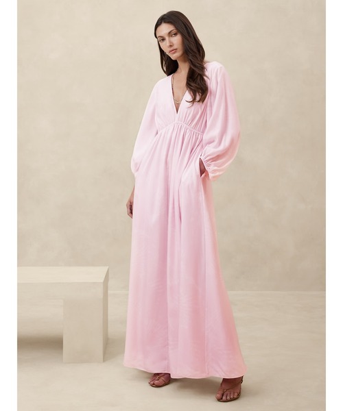 ワンピース シルク ハブタエ バックレス マキシドレス : ZOZOTOWN 