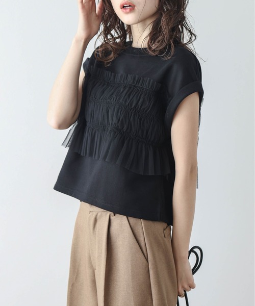tシャツ レースビスチェドッキングトップス レディース VIS tシャツ ドッキングビスチェデザイントップス レディース