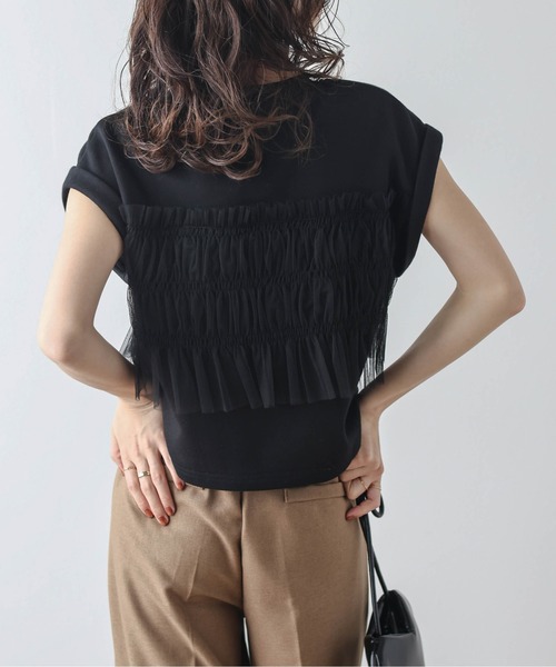 ビスチェ風ドッキングトップス La-gemme tシャツ ビスチェ風ドッキングトップス レディース