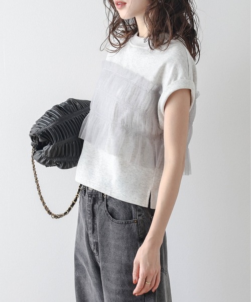 tシャツ ビスチェドッキングトップス レディース AZUL BY MOUSSY tシャツ C/T撥水ビスチェドッキングトップス