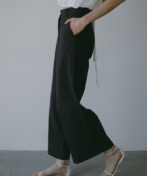 ETRE TOKYO（エトレトウキョウ） ワイドパンツ パンツ コットンツイル