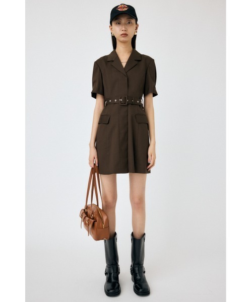 MOUSSY ベルテッドブレザーミニドレス ミニワンピース ブラック セール