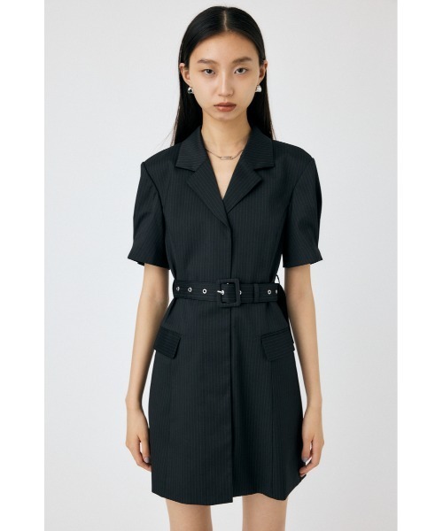MOUSSY ワンピース BELTED BLAZER MINI ドレス : ZOZOTOWN Yahoo