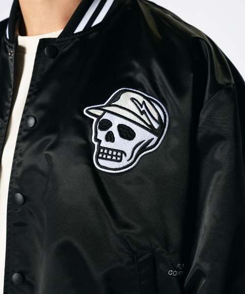 DEVEREUX GOLF ブルゾン アウター Satin black bomber jacket