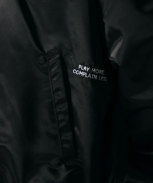 DEVEREUX GOLF ブルゾン アウター Satin black bomber jacket メンズ