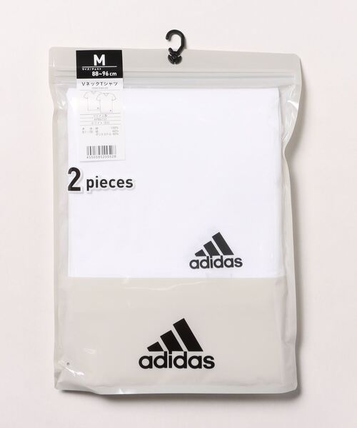 海外限定M Adidas Vネック スウェットシャツ ホワイトKC0112 adidas アディダス VネックTシャツ 半袖V首 2枚組 男子子供肌着