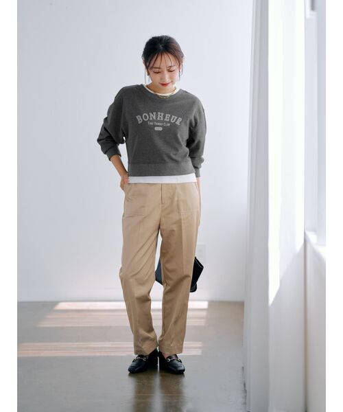 tシャツ 2wayフロッキーロゴスウェット「低身長・小柄女性