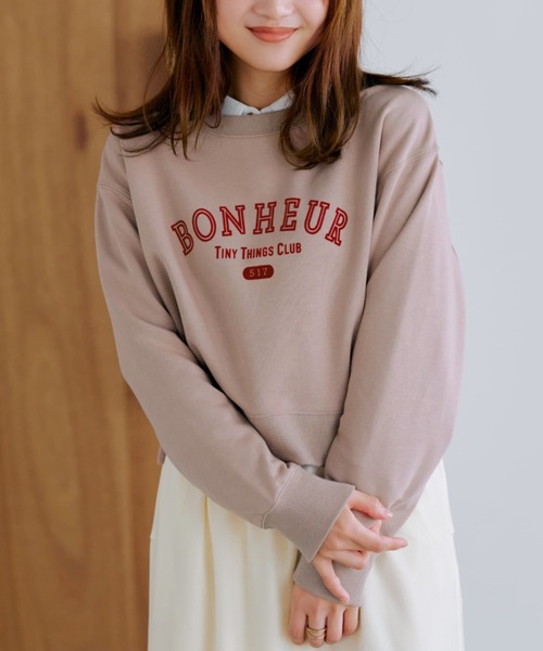 tシャツ 2wayフロッキーロゴスウェット「低身長・小柄女性」 レディース tシャツ 2wayフロッキーロゴスウェット「低身長・小柄女性