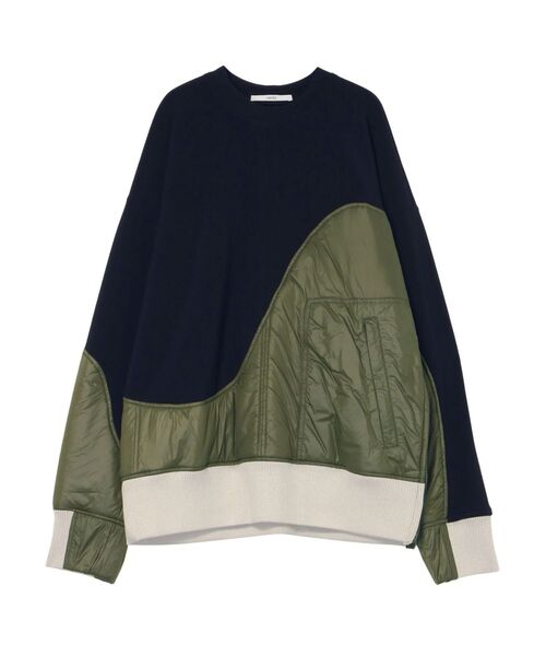 UN3D. スウェット WAVE LINE PADDED PO / ウェーブラインパデッドプル 