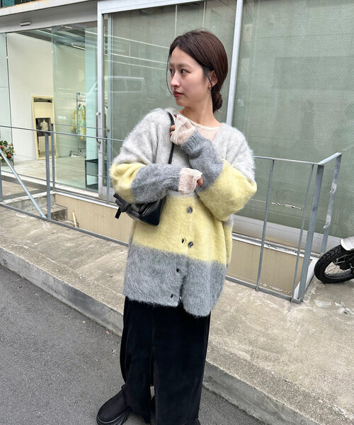 Kastane カーディガン B グラデーションニットカーディガン