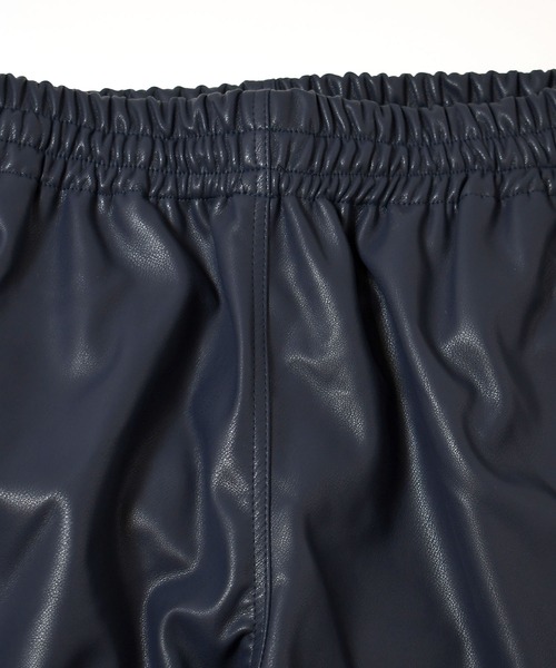 Soupy パンツ synthetic leather piping track pants/合成皮革