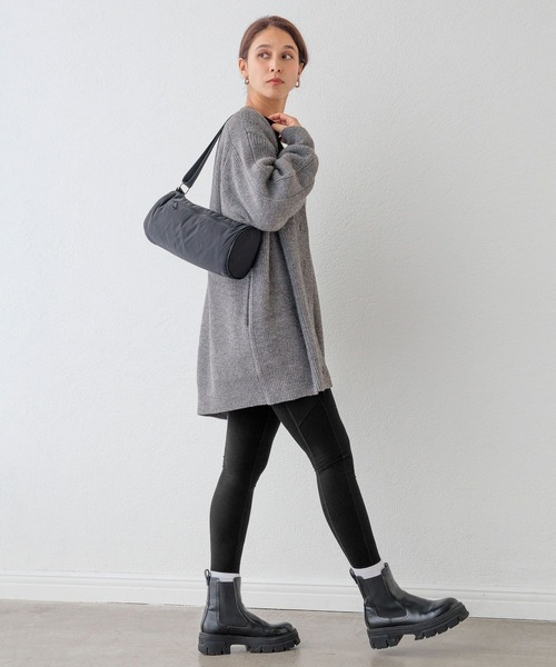 カーディガン 「HEREIAM」マシンウォッシャブル可／チュニックユルアゼＶネックカーディガン レディース HEREIAM カーディガン 「HEREIAM」マシンウォッシャブル可