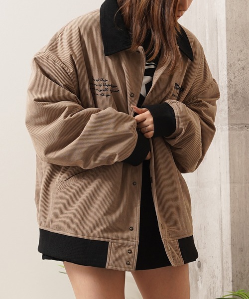 ☆LOUNGE LIZARD☆ コーデュロイブルゾン/アウター/中綿/日本製 LAKOLE（ラコレ） ブルゾン アウター Pコーデュロイ中綿ブルゾン