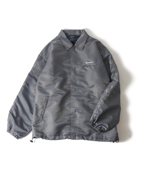 Subciety ナイロンジャケット Embroidery paisley coach jkt