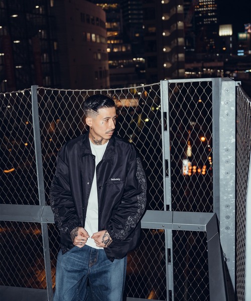 Subciety ナイロンジャケット Embroidery paisley coach jkt